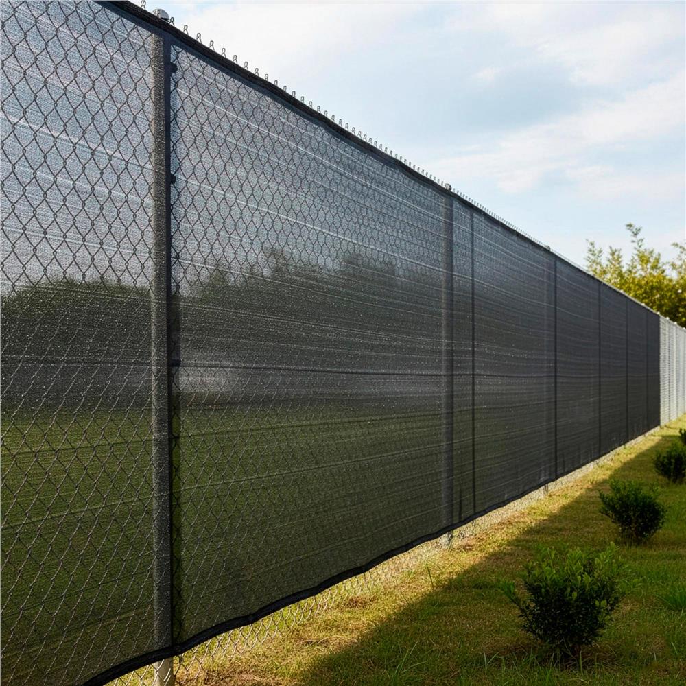 Árnyékoló és magánszférát biztosító háló kerítéshez, 1,5 m széles, 25 m hosszú, 65 g/m², 62%-os sűrűség, világos antracit - Image 24