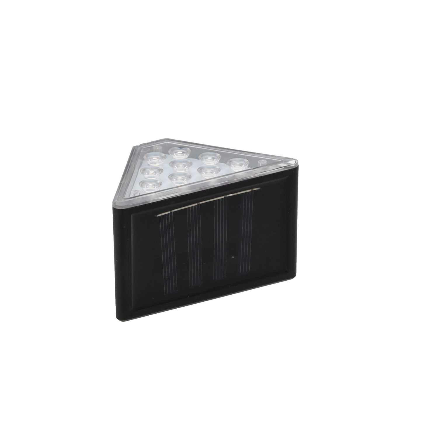 2 db lépcsőre szerelhető napelemes lámpa, 9 db meleg fehér LED, napelemes töltés, 9x5x5 cm, fekete - Image 3