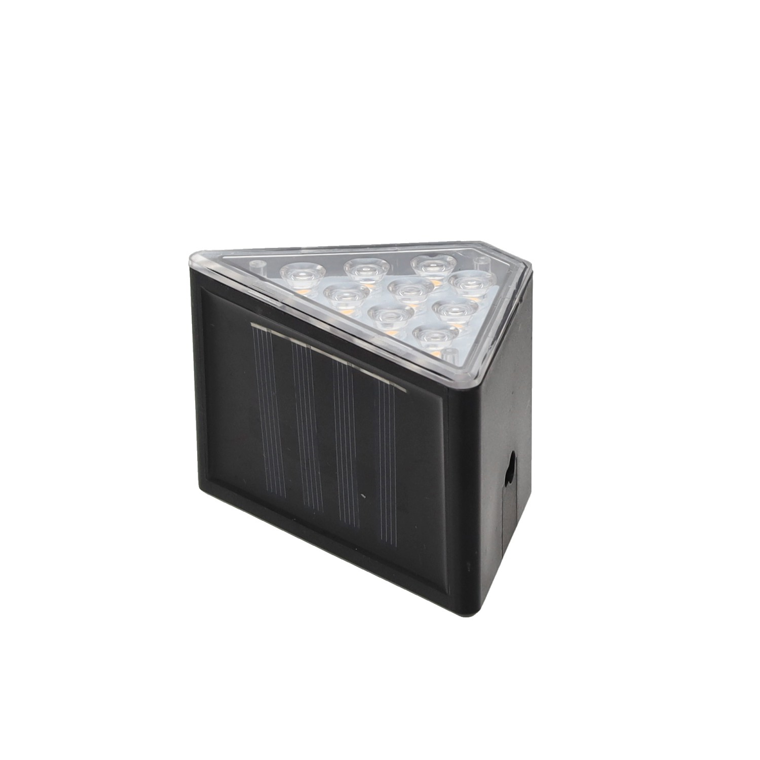 2 db lépcsőre szerelhető napelemes lámpa, 9 db meleg fehér LED, napelemes töltés, 9x5x5 cm, fekete - Image 5