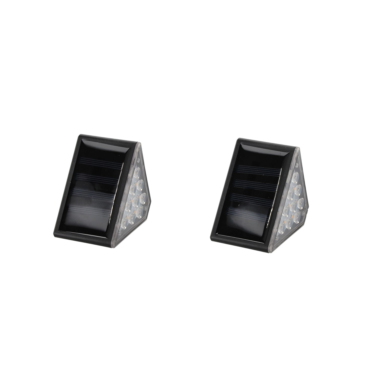 2 db lépcsőre szerelhető napelemes lámpa, 9 db meleg fehér LED, napelemes töltés, 9x5x5 cm, fekete - Image 6