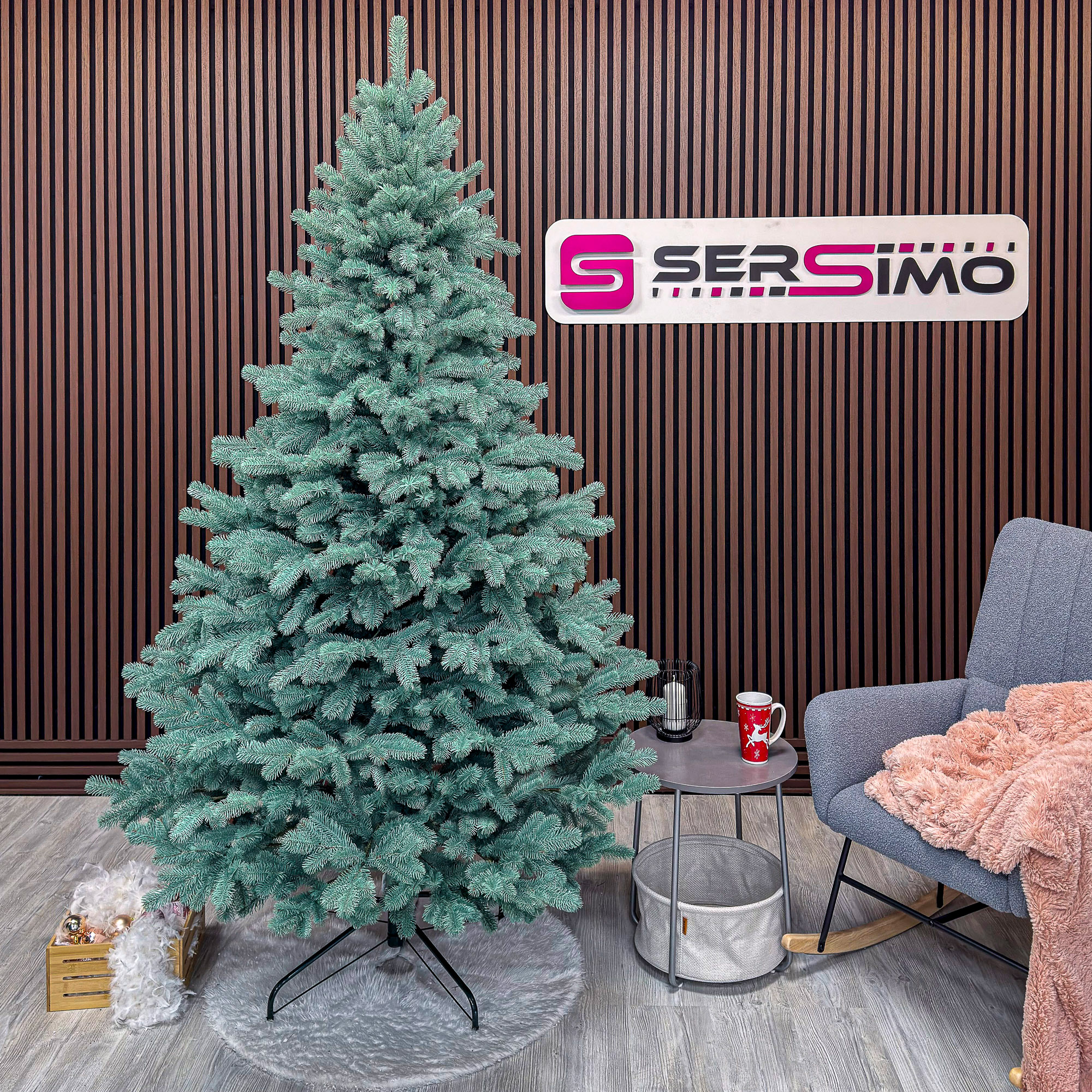 Sersimo Kovalivka Select ezüst műfenyő, Christmas Deluxe, teljes 3D, 230 cm