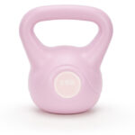 2 kg-os kettlebell, bitumen töltettel és tartós ABS borítással, 16x19 cm, rózsaszín