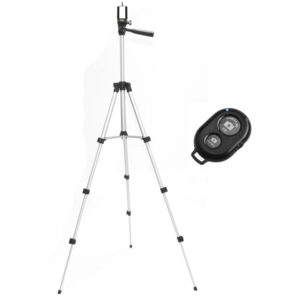 Univerzális alumínium fotó állvány (tripod) Bluetooth távirányítóval, 34–103 cm