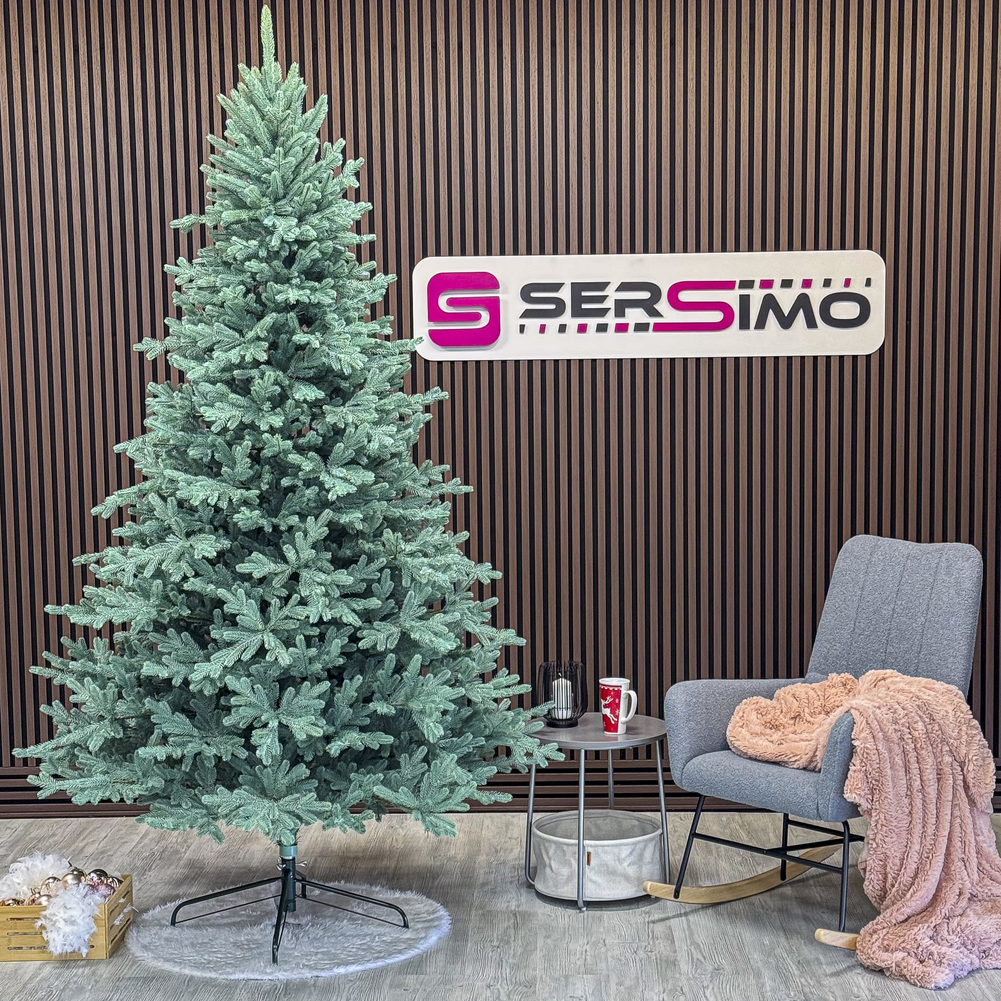 Sersimo Viena Select ezüst műfenyő, Christmas Deluxe, teljes 3D, 250 cm - Image 7