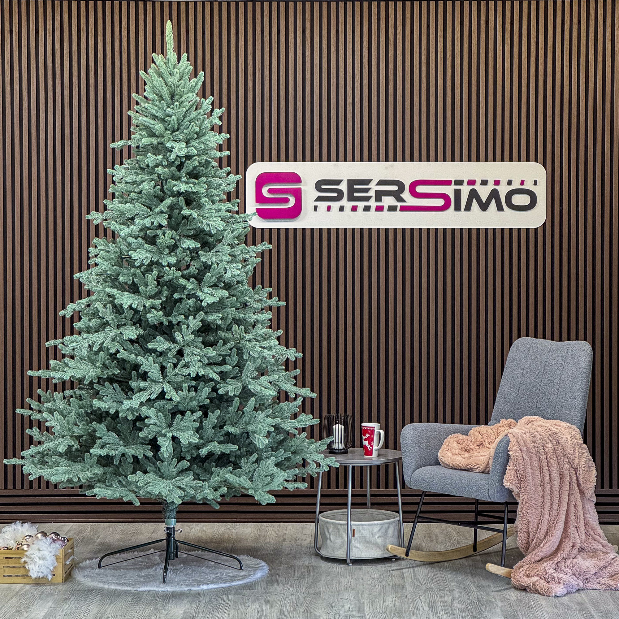 Sersimo Viena Select ezüst műfenyő, Christmas Deluxe, teljes 3D, 250 cm - Image 4
