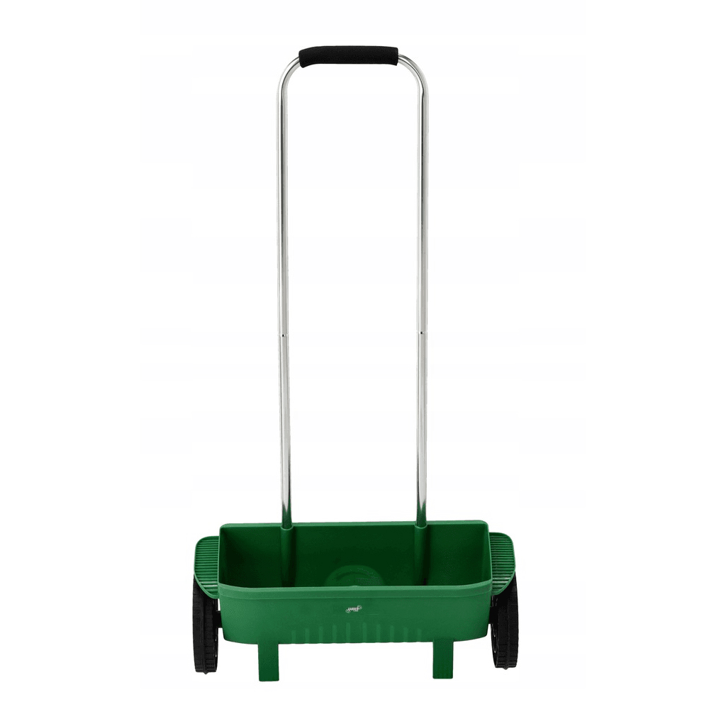 Kézi vetőgép magok, műtrágyák vagy homok szórásához, 10 literes űrtartalommal, 45 cm-es szórási szélességgel, 56x20x110 cm méretben, zöld színben - Image 5