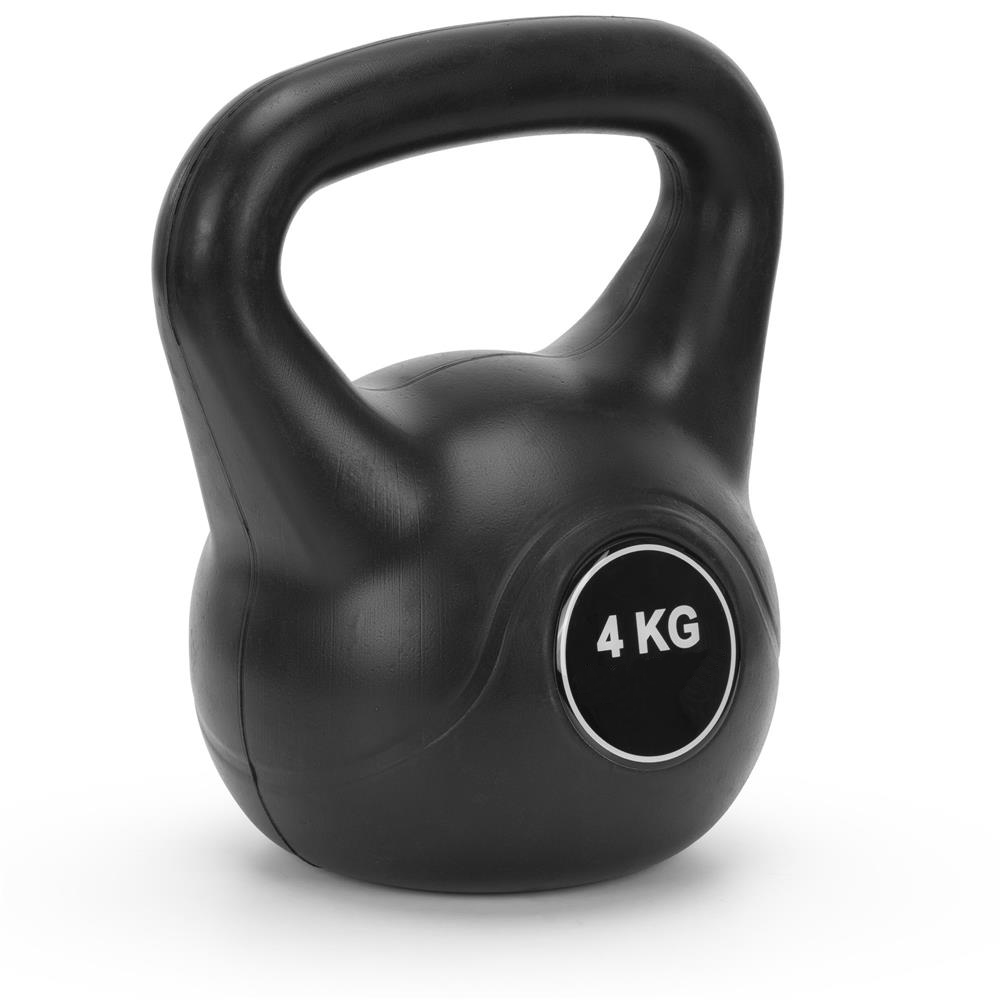4 kg-os kettlebell, bitumen töltettel és tartós ABS borítással, 21x23 cm, fekete - Image 9
