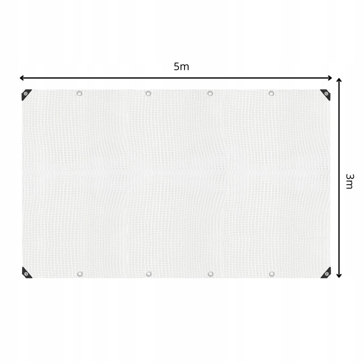 Prelata din polietilena impermeabila laminata, 100g/m2, 3x5 m, alb transparent - Image 13