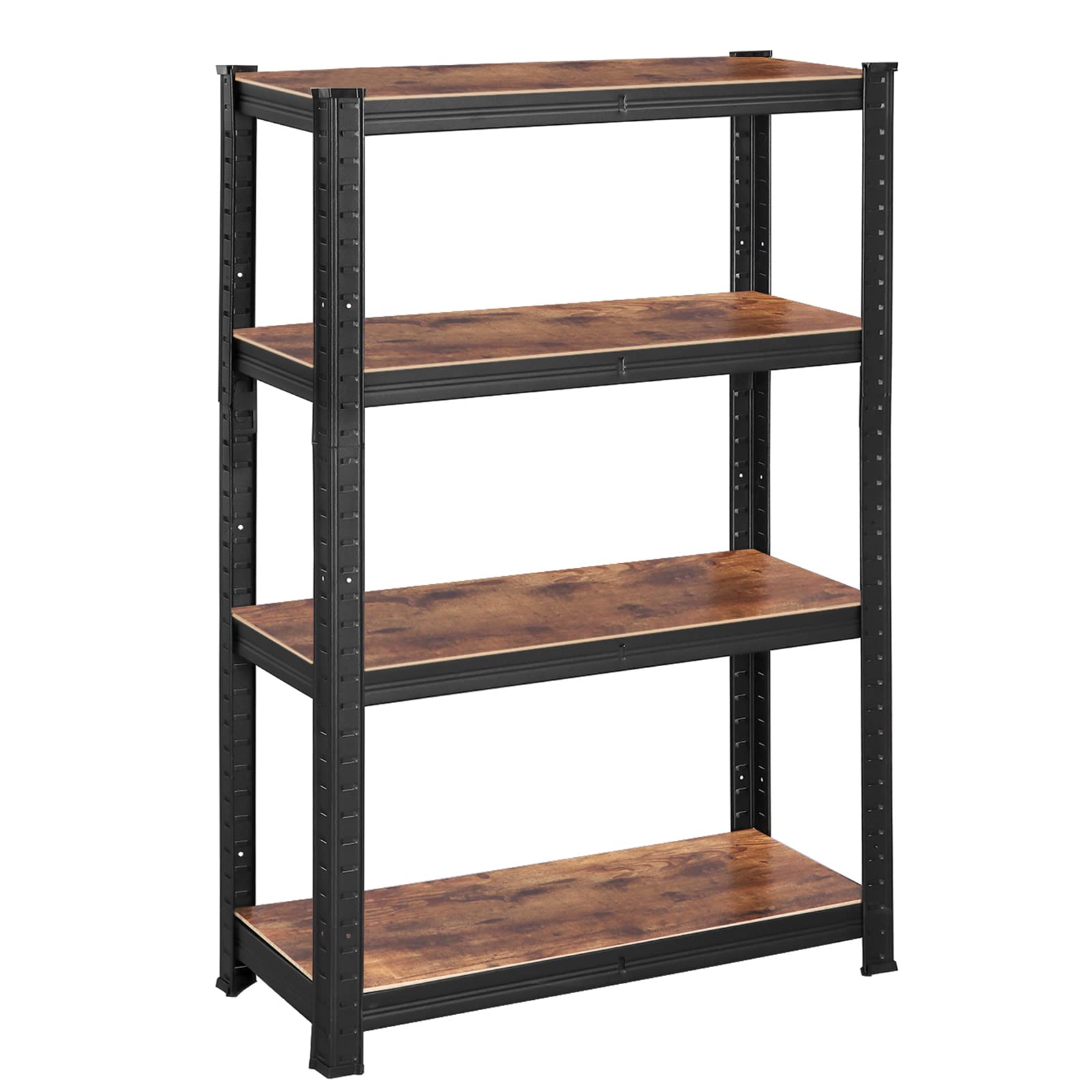 SONGMICS fém tárolópolc elegáns kivitelben, 5 szintes, állítható, 520 kg teherbírás, 40x80x160 cm, rusztikus barna és fekete