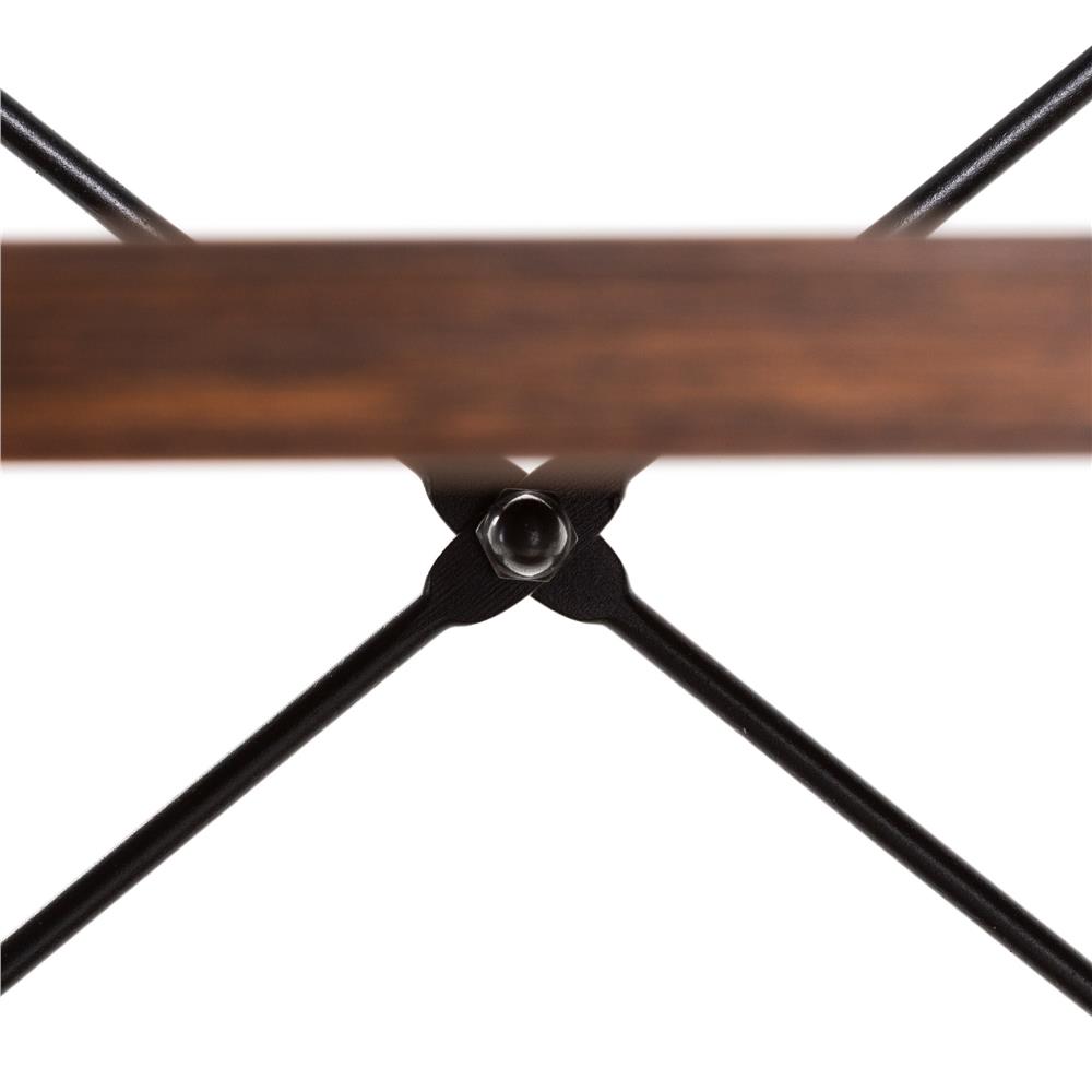 4 szintes ipari stílusú polc fém vázzal és MDF lapokkal, 56x34x138 cm, sötétbarna és fekete - Image 14