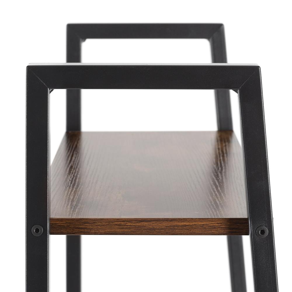 4 szintes ipari stílusú polc fém vázzal és MDF lapokkal, 56x34x138 cm, sötétbarna és fekete - Image 16