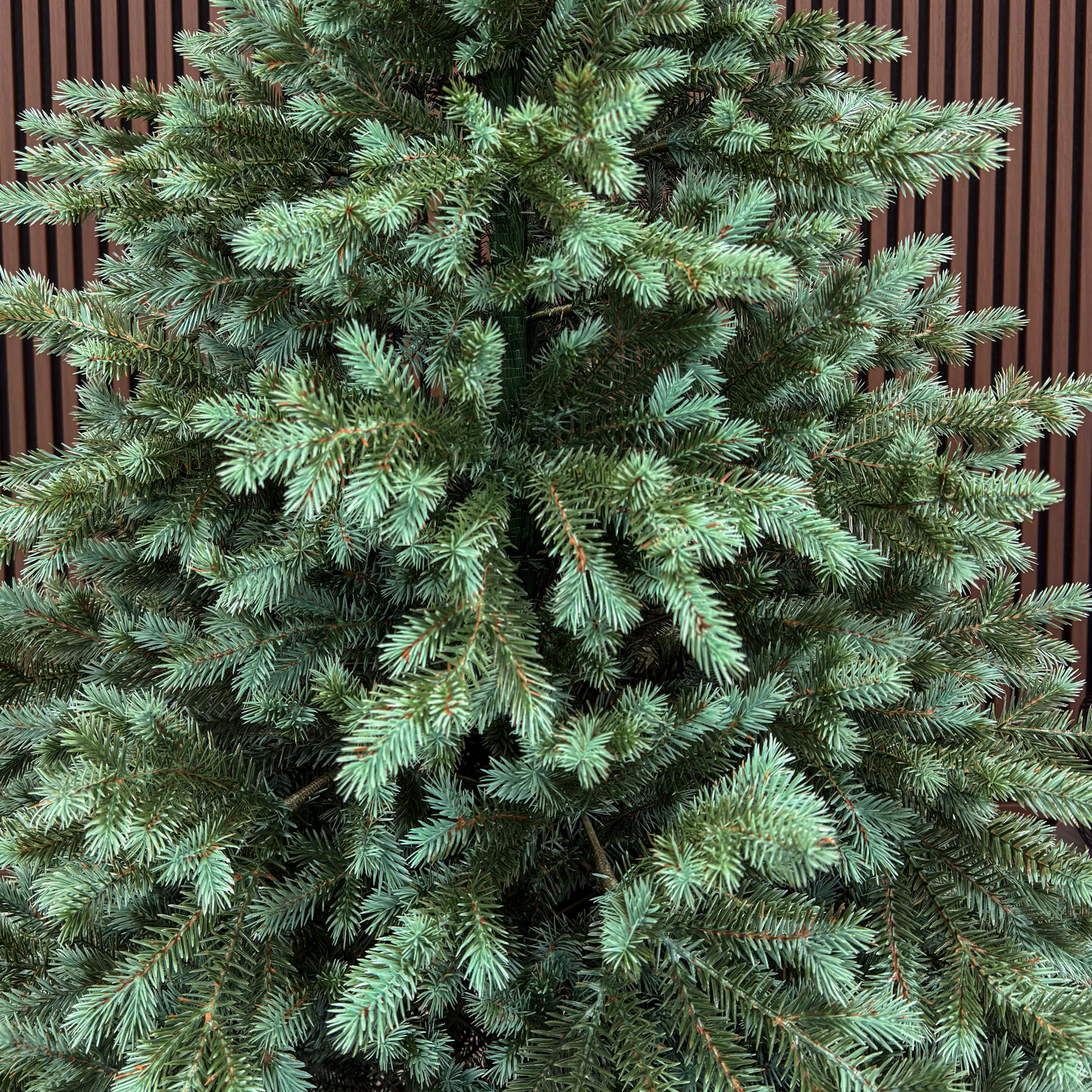 Brad artificial Sersimo, Scandinavia, verde cu varfuri argintii, integral 3D, 210 cm - Image 12