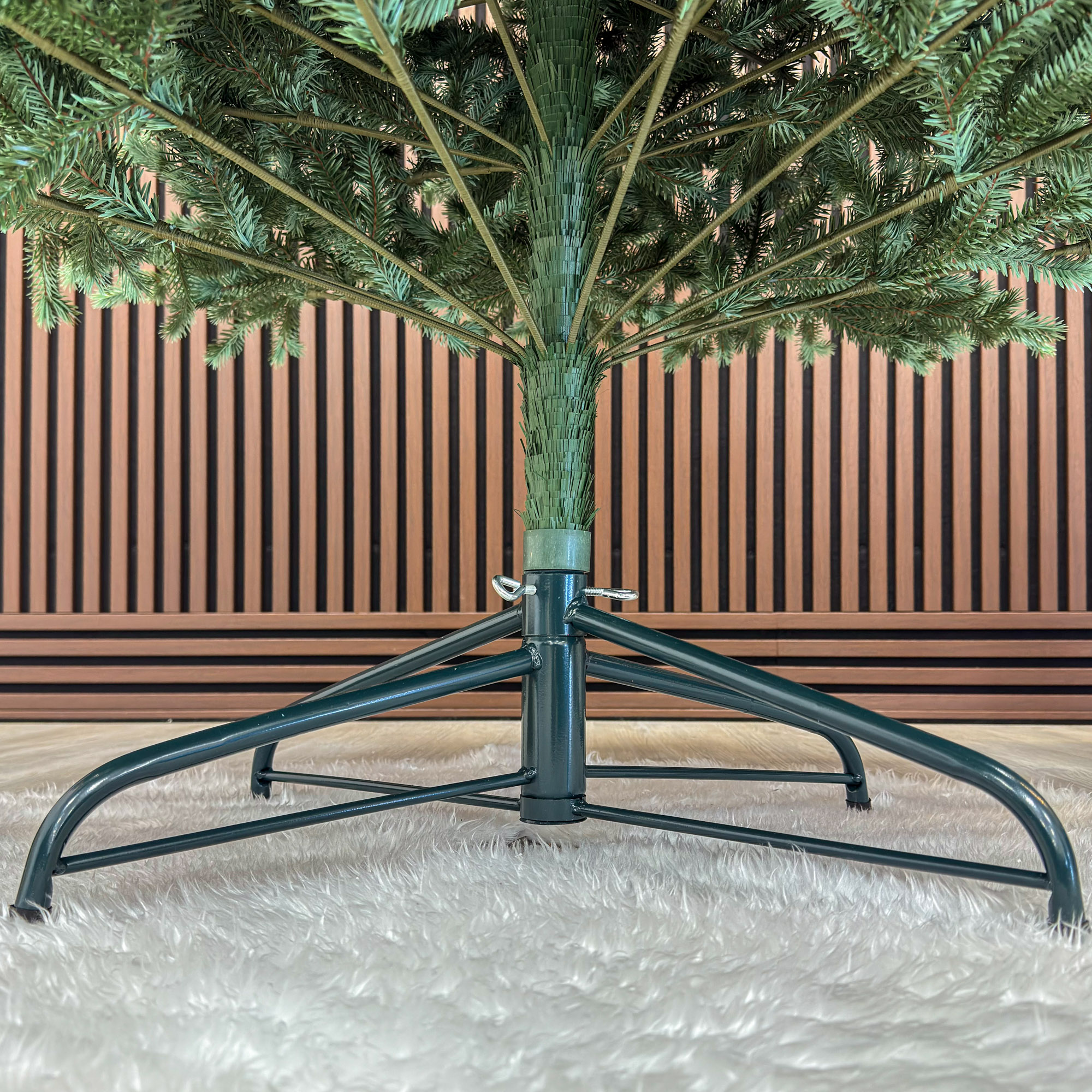 Brad artificial Sersimo, Scandinavia, verde cu varfuri argintii, integral 3D, 210 cm - Image 14