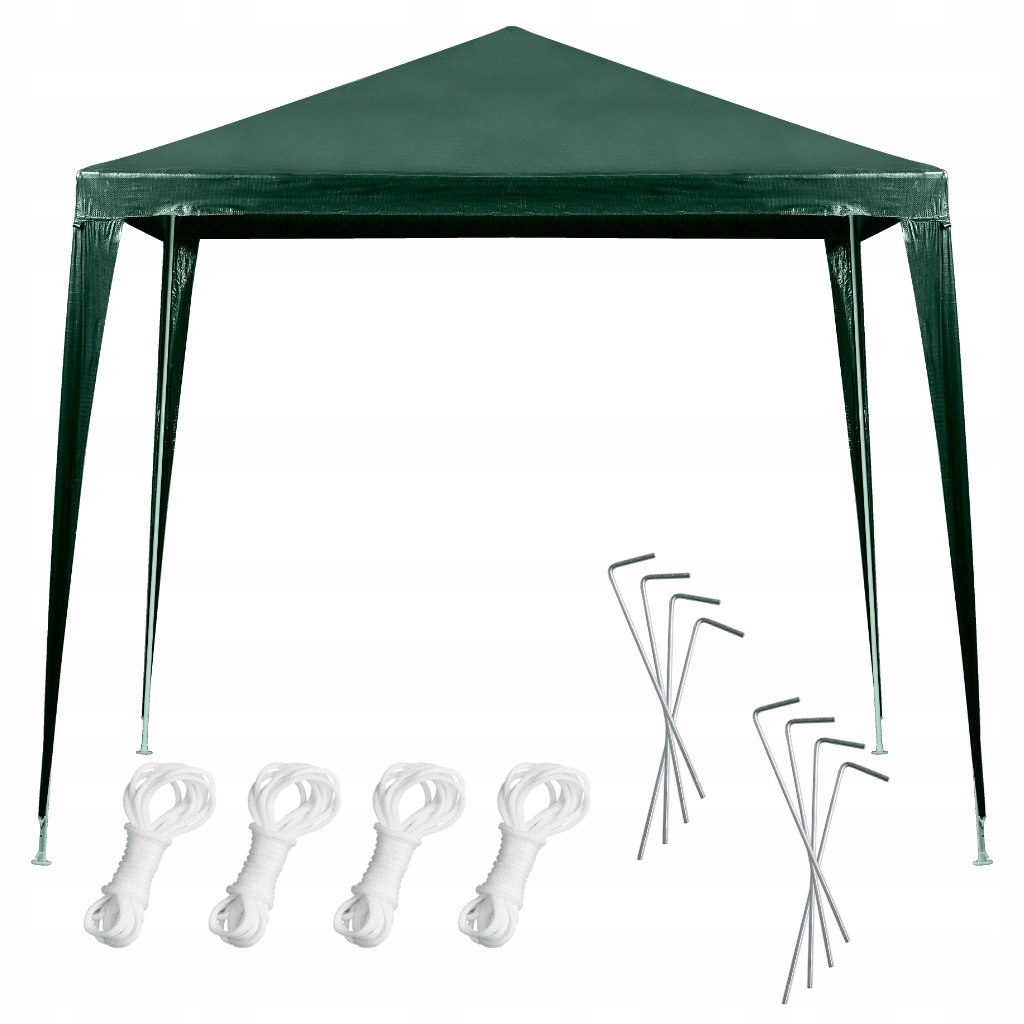 Kerti pavilon sátor, 250x250 cm, vízálló és UV-álló, zöld