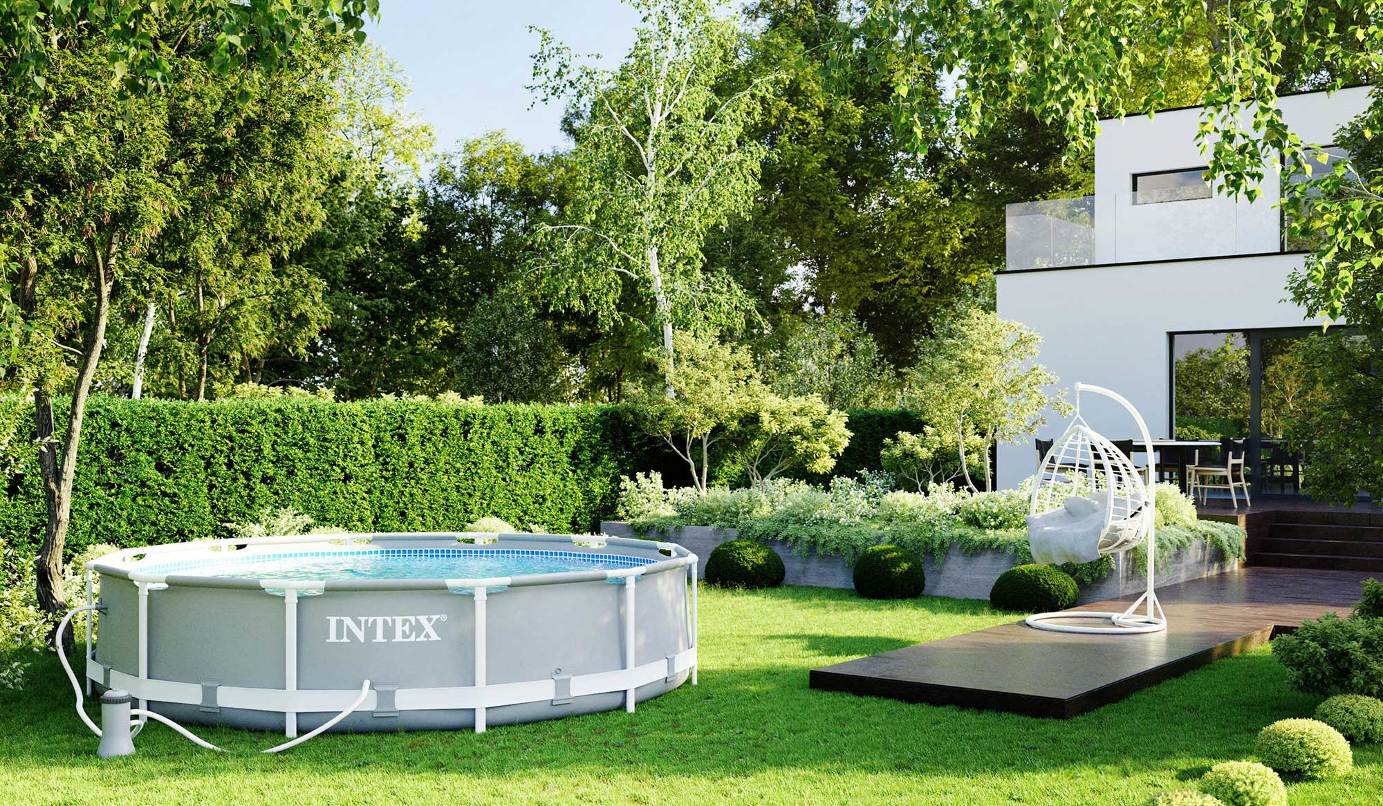Intex Prism Frame 26712NP fémvázas medence, 366x76 cm, 6500 liter, teljes tartozékkészlettel - Image 2