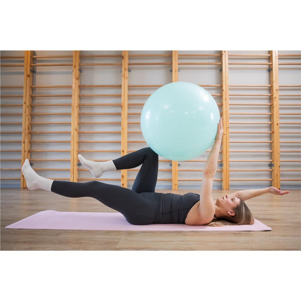 Fitneszlabda 65 cm, csuszasmentes, pumpaval, max. 150 kg, mentazold - Image 20