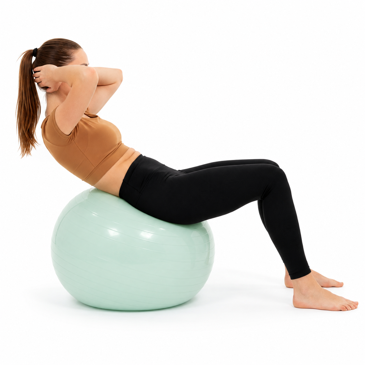 Fitneszlabda 65 cm, csuszasmentes, pumpaval, max. 150 kg, mentazold - Image 5