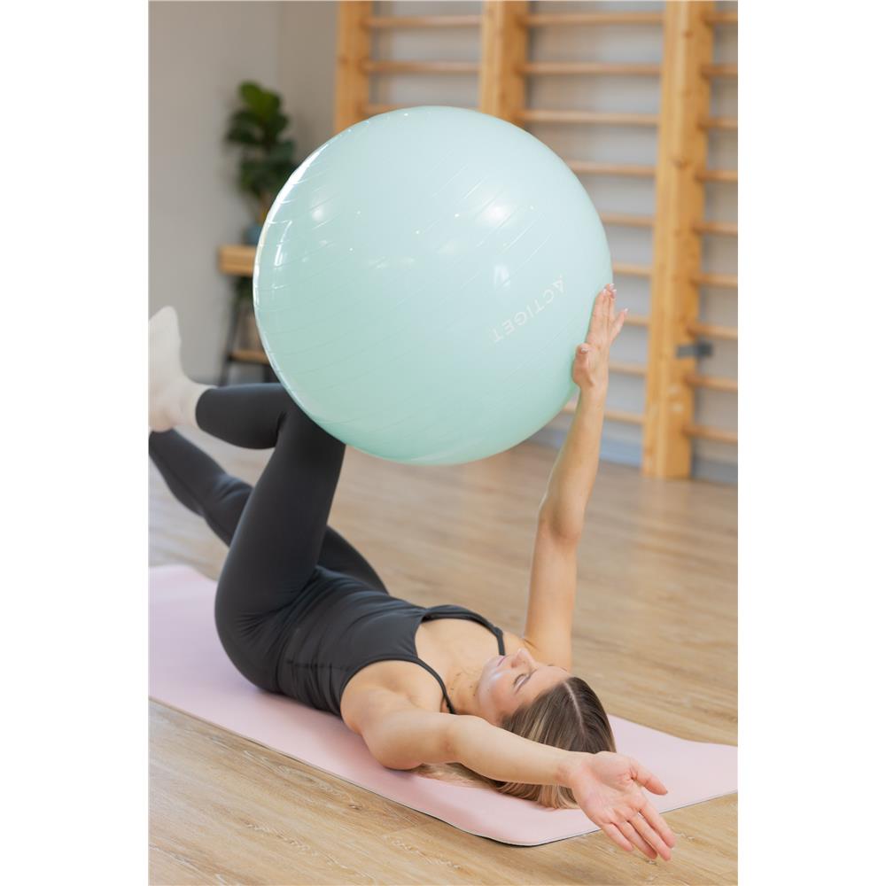 Fitneszlabda 65 cm, csuszasmentes, pumpaval, max. 150 kg, mentazold - Image 14