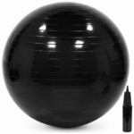 Fitneszlabda 75 cm, csuszasmentes, pumpaval, max. 150 kg, fekete