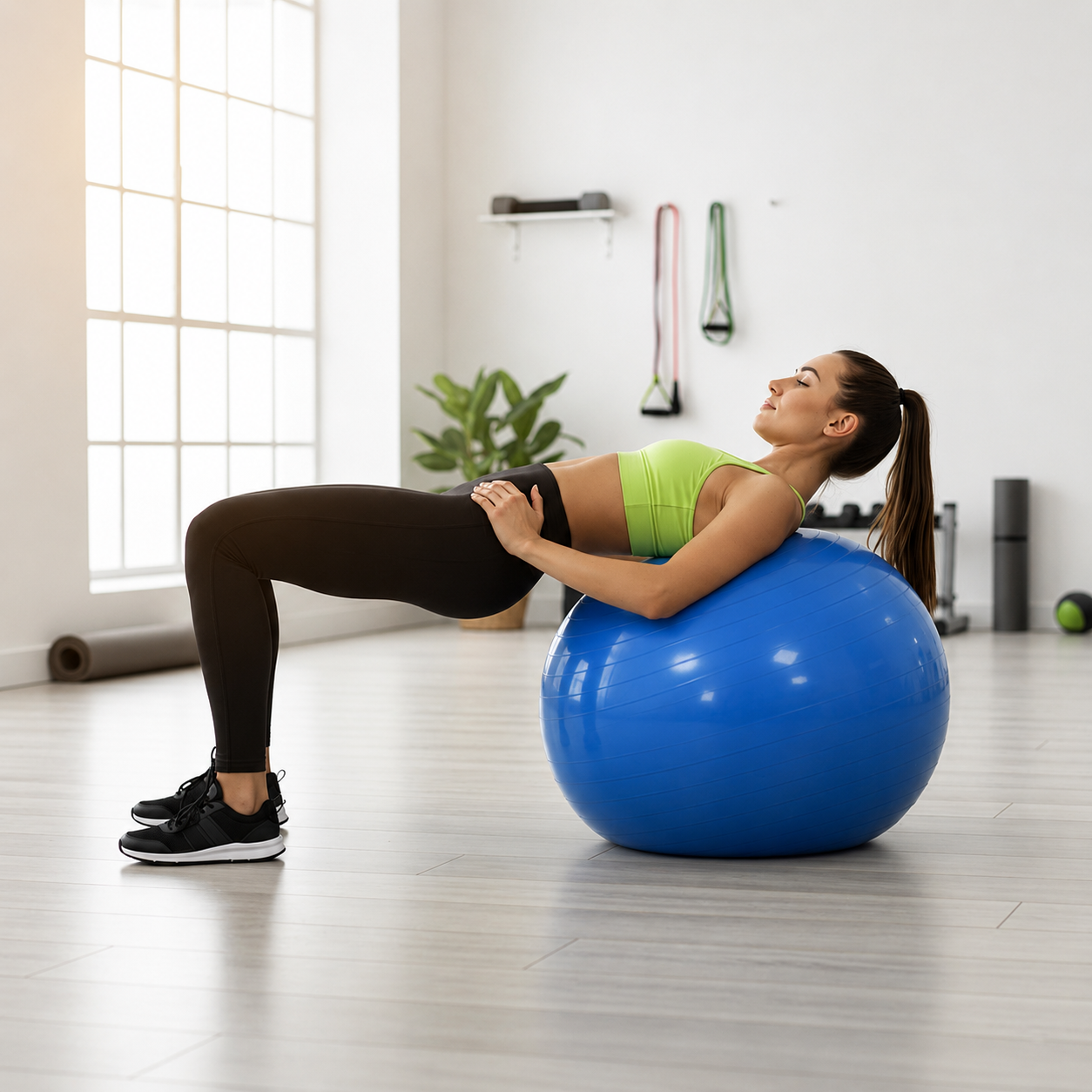 Fitneszlabda 75 cm, csuszasmentes, pumpaval, max. 150 kg, kek - Image 8