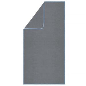 Gyorsan szarado torolkozo, 100x180 cm, 200 GSM mikroszalas, szallitotokkal, szurke