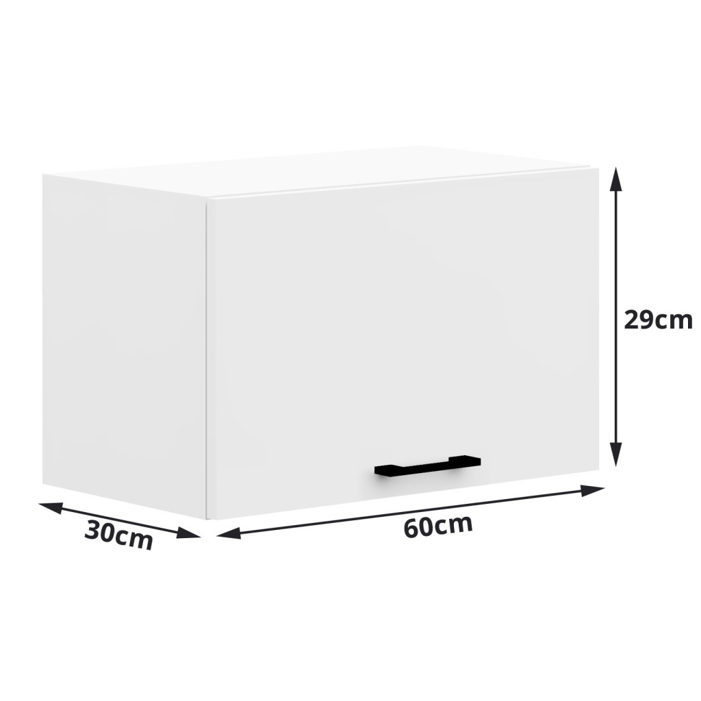 Olivia 240 cm-es konyhabútor szett, sonoma tölgy munkalappal, laminált forgácslap, 7 elem, 240x45x203 cm, fehér - Image 7