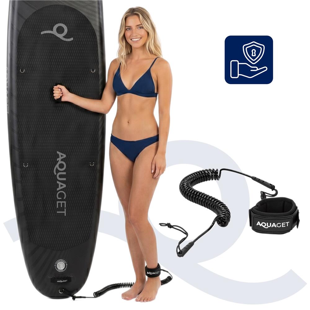Felfújható Stand Up Paddle Board készlet 350x81x15 cm, pumpával, javítókészlettel, szállító hátizsákkal, evezővel, max. 150 kg, fekete - Image 2