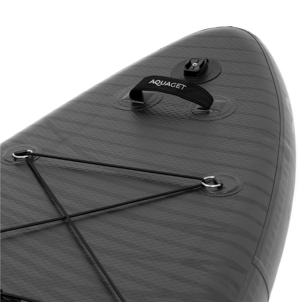 Felfújható Stand Up Paddle Board készlet 350x81x15 cm, pumpával, javítókészlettel, szállító hátizsákkal, evezővel, max. 150 kg, fekete - Image 17