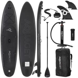 Felfújható Stand Up Paddle Board készlet 350x81x15 cm, pumpával, javítókészlettel, szállító hátizsákkal, evezővel, max. 150 kg, fekete