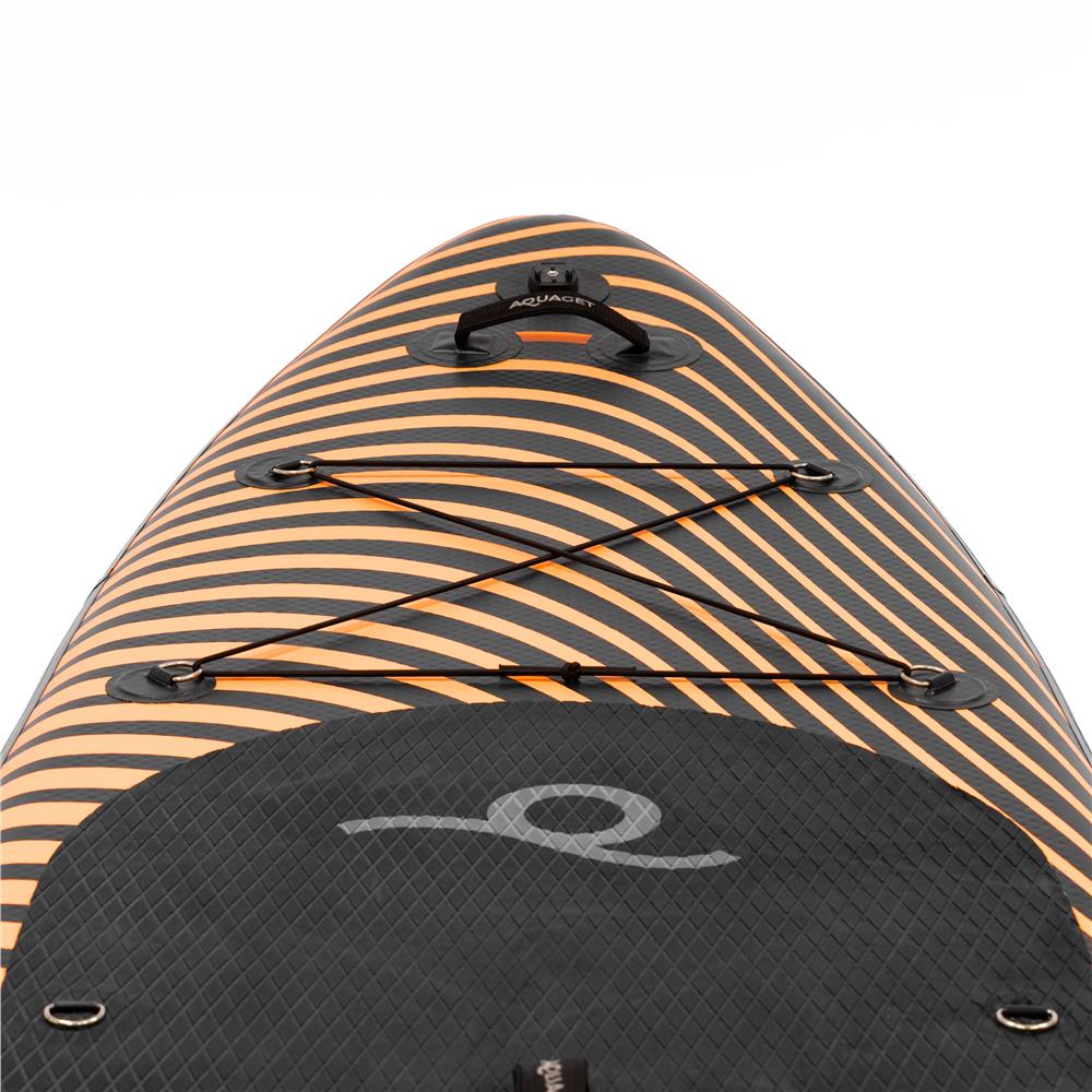 Felfújható Stand Up Paddle Board készlet 350x84x15 cm, pumpával, kajaküléssel, javítókészlettel, szállító hátizsákkal, 2 az 1-ben evezővel, max. 220 kg, fekete/narancssárga - Image 8