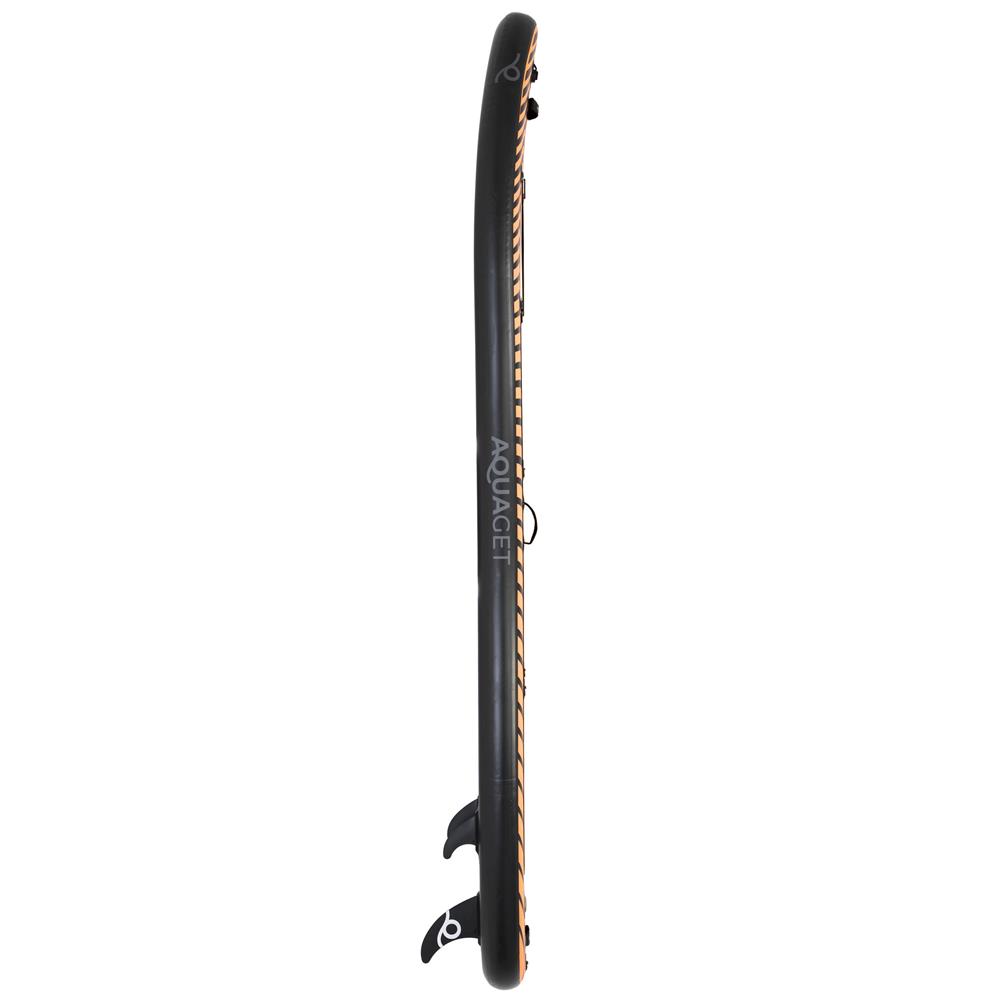 Felfújható Stand Up Paddle Board készlet 350x84x15 cm, pumpával, kajaküléssel, javítókészlettel, szállító hátizsákkal, 2 az 1-ben evezővel, max. 220 kg, fekete/narancssárga - Image 16