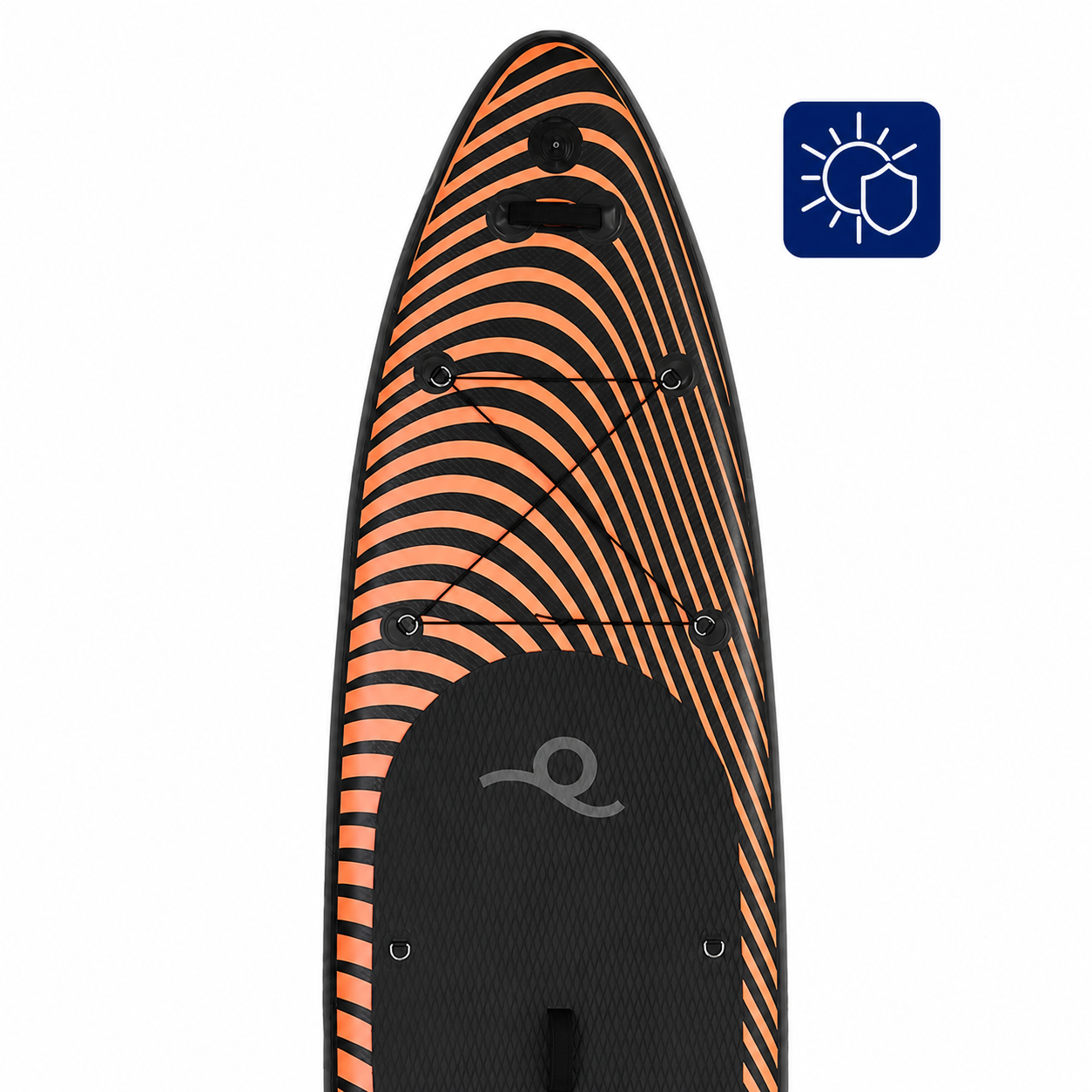 Felfújható Stand Up Paddle Board készlet 350x84x15 cm, pumpával, kajaküléssel, javítókészlettel, szállító hátizsákkal, 2 az 1-ben evezővel, max. 220 kg, fekete/narancssárga - Image 19