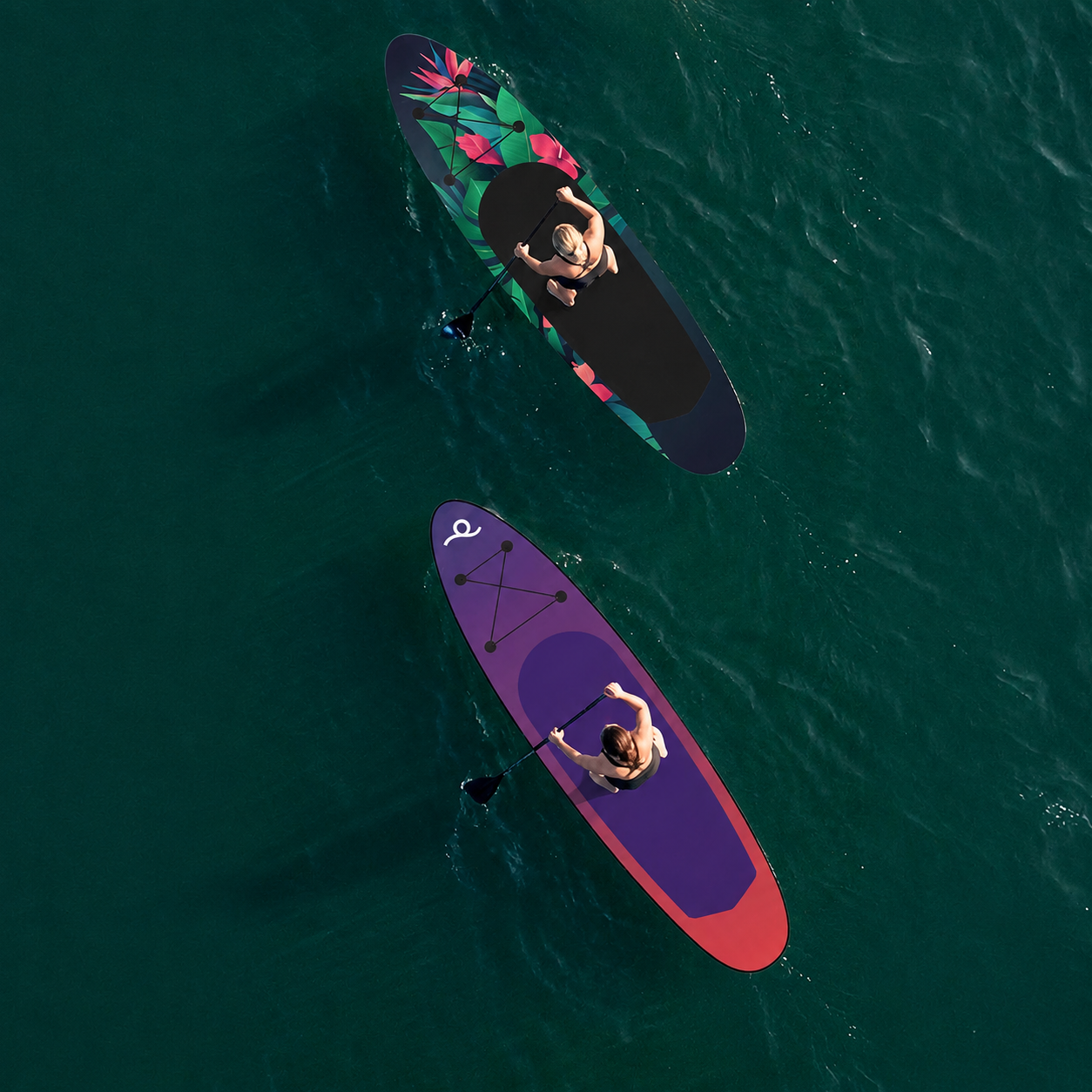 Felfújható Stand Up Paddle Board készlet 350x84x15 cm, pumpával, kajaküléssel, javítókészlettel, szállító hátizsákkal, 2 az 1-ben evezővel, max. 220 kg, lila/világoslila - Image 29
