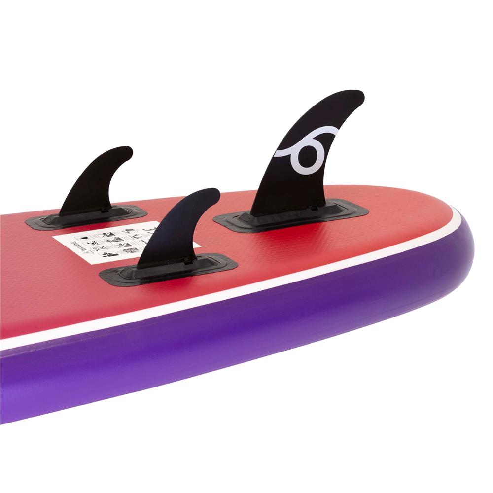 Felfújható Stand Up Paddle Board készlet 350x84x15 cm, pumpával, kajaküléssel, javítókészlettel, szállító hátizsákkal, 2 az 1-ben evezővel, max. 220 kg, lila/világoslila - Image 6