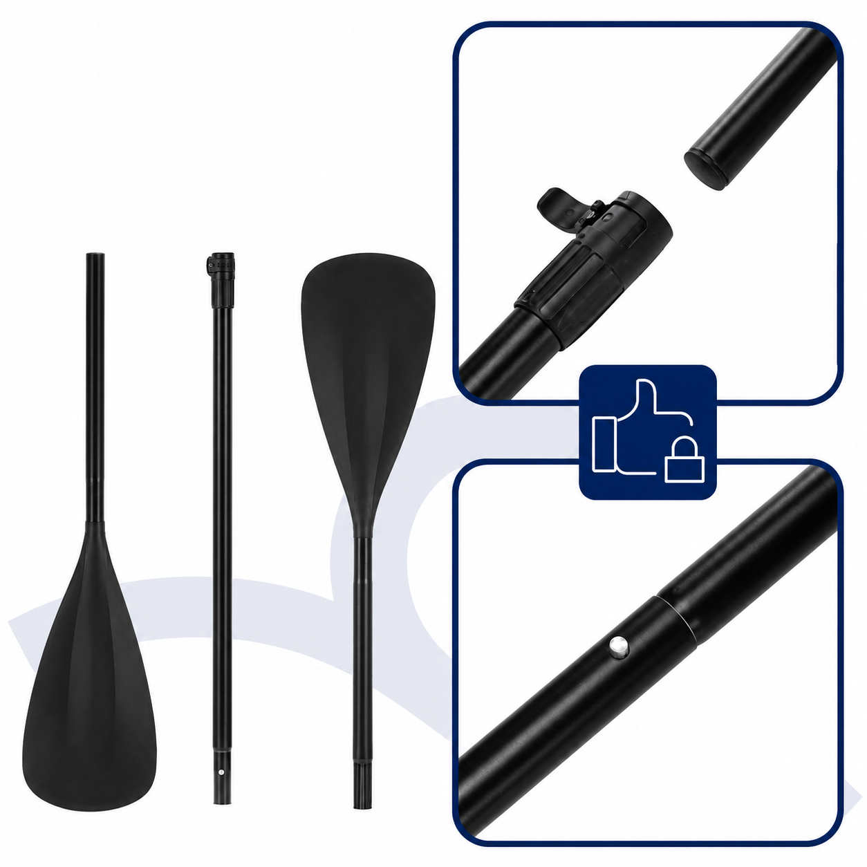 Felfújható Stand Up Paddle Board készlet 350x84x15 cm, pumpával, kajaküléssel, javítókészlettel, szállító hátizsákkal, 2 az 1-ben evezővel, max. 220 kg, kék - Image 15