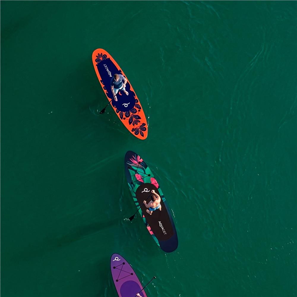 Felfújható Stand Up Paddle Board készlet 350x81x15 cm, pumpával, kajaküléssel, javítókészlettel, szállító hátizsákkal, 2 az 1-ben evezővel, max. 220 kg, narancssárga - Image 2
