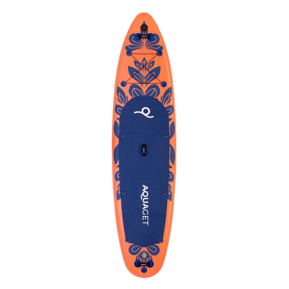 Felfújható Stand Up Paddle Board készlet 350x81x15 cm, pumpával, kajaküléssel, javítókészlettel, szállító hátizsákkal, 2 az 1-ben evezővel, max. 220 kg, narancssárga - Image 20