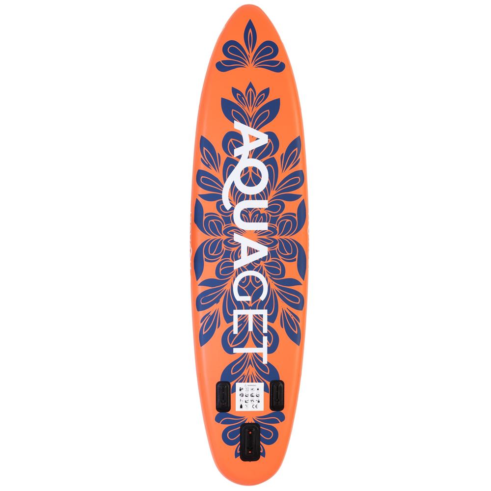 Felfújható Stand Up Paddle Board készlet 350x81x15 cm, pumpával, kajaküléssel, javítókészlettel, szállító hátizsákkal, 2 az 1-ben evezővel, max. 220 kg, narancssárga - Image 22