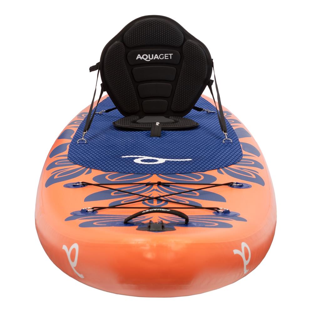 Felfújható Stand Up Paddle Board készlet 350x81x15 cm, pumpával, kajaküléssel, javítókészlettel, szállító hátizsákkal, 2 az 1-ben evezővel, max. 220 kg, narancssárga - Image 27