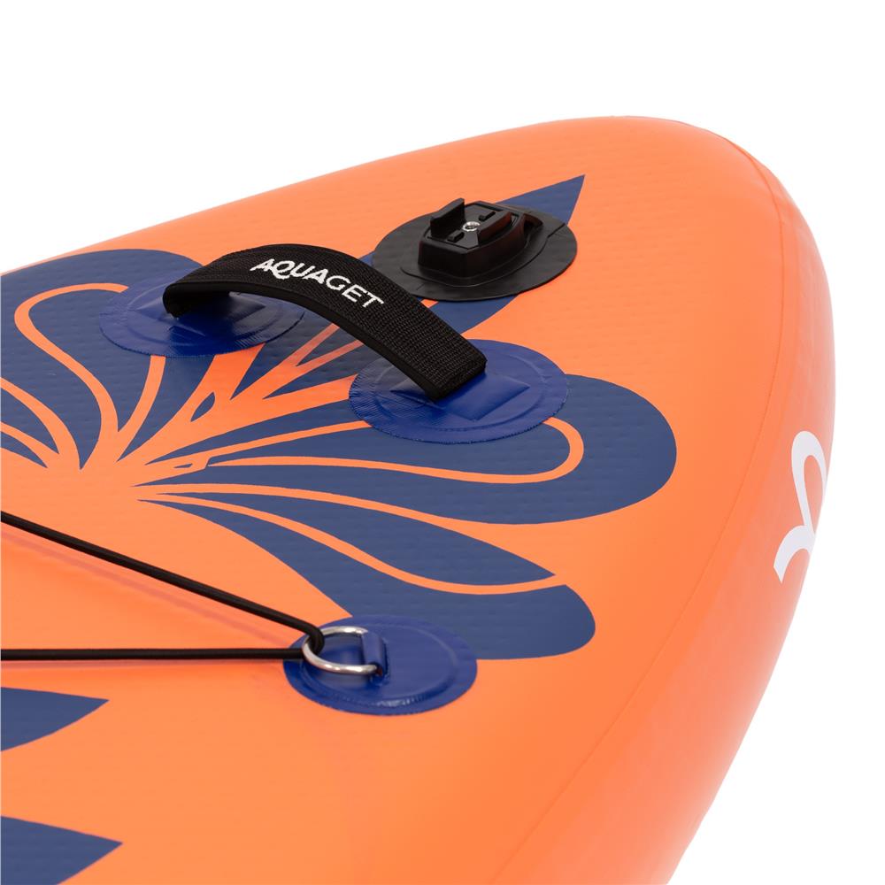 Felfújható Stand Up Paddle Board készlet 350x81x15 cm, pumpával, kajaküléssel, javítókészlettel, szállító hátizsákkal, 2 az 1-ben evezővel, max. 220 kg, narancssárga - Image 35