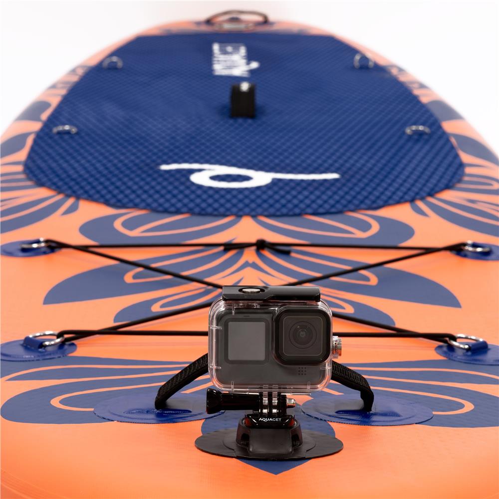 Felfújható Stand Up Paddle Board készlet 350x81x15 cm, pumpával, kajaküléssel, javítókészlettel, szállító hátizsákkal, 2 az 1-ben evezővel, max. 220 kg, narancssárga - Image 36