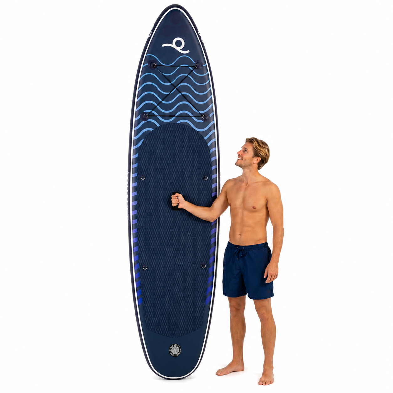 Felfújható Stand Up Paddle Board készlet 320x84x15 cm, pumpával, kajaküléssel, javítókészlettel, szállító hátizsákkal, 2 az 1-ben evezővel, max. 180 kg, kék - Image 13