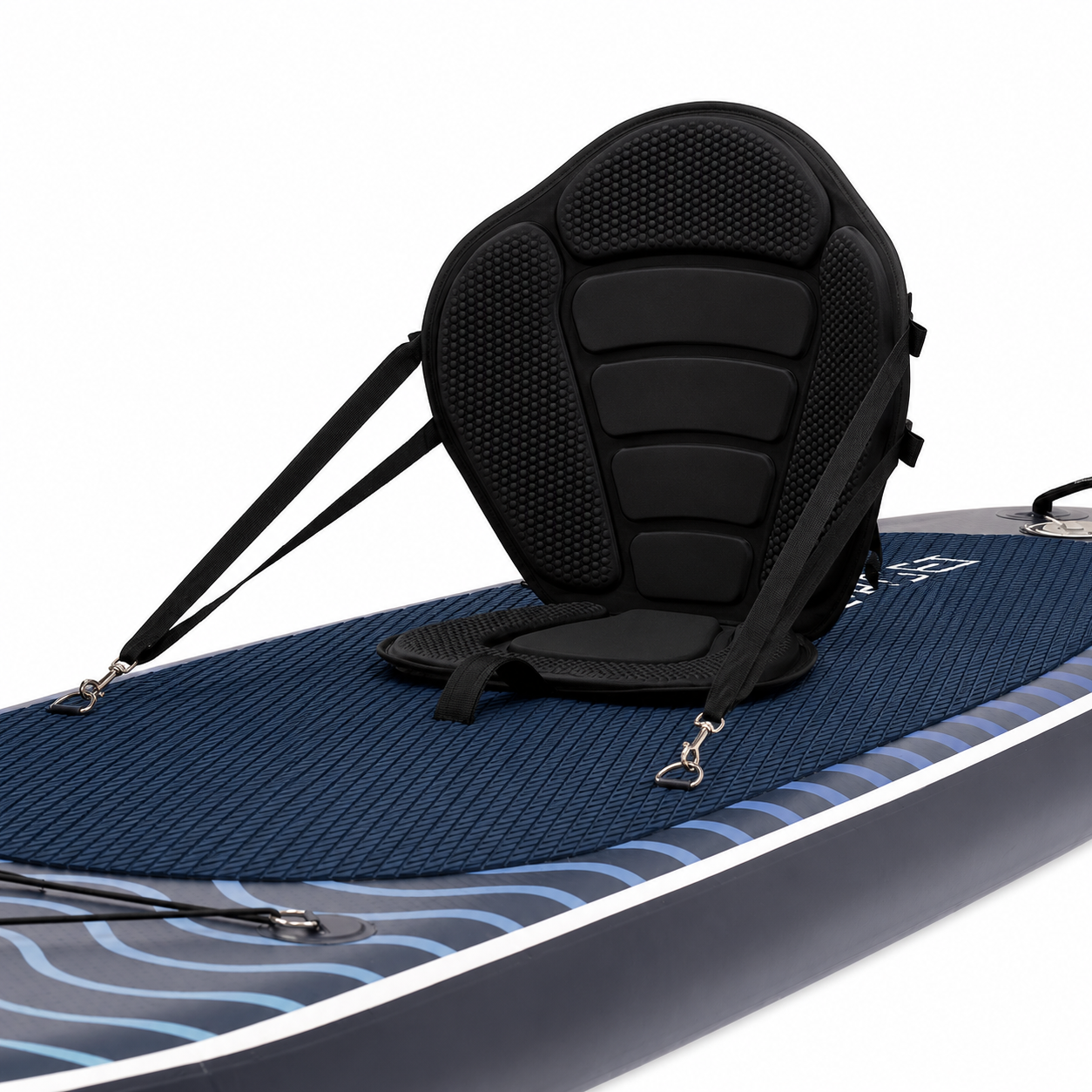 Felfújható Stand Up Paddle Board készlet 320x84x15 cm, pumpával, kajaküléssel, javítókészlettel, szállító hátizsákkal, 2 az 1-ben evezővel, max. 180 kg, kék - Image 17