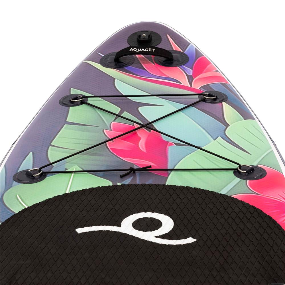 Felfújható Stand Up Paddle Board készlet 320x81x15 cm, pumpával, kajaküléssel, javítókészlettel, szállító hátizsákkal, 2 az 1-ben evezővel, max. 150 kg, lila virágmintás - Image 12