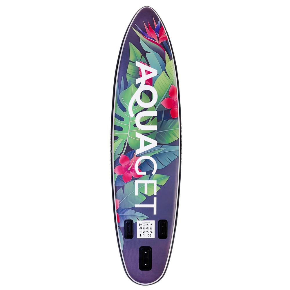 Felfújható Stand Up Paddle Board készlet 320x81x15 cm, pumpával, kajaküléssel, javítókészlettel, szállító hátizsákkal, 2 az 1-ben evezővel, max. 150 kg, lila virágmintás - Image 14
