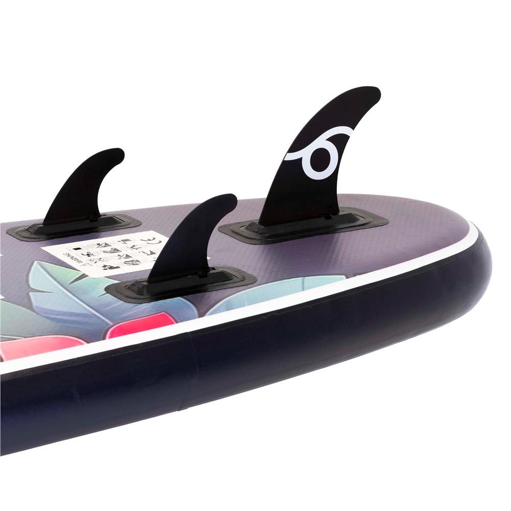 Felfújható Stand Up Paddle Board készlet 320x81x15 cm, pumpával, kajaküléssel, javítókészlettel, szállító hátizsákkal, 2 az 1-ben evezővel, max. 150 kg, lila virágmintás - Image 28