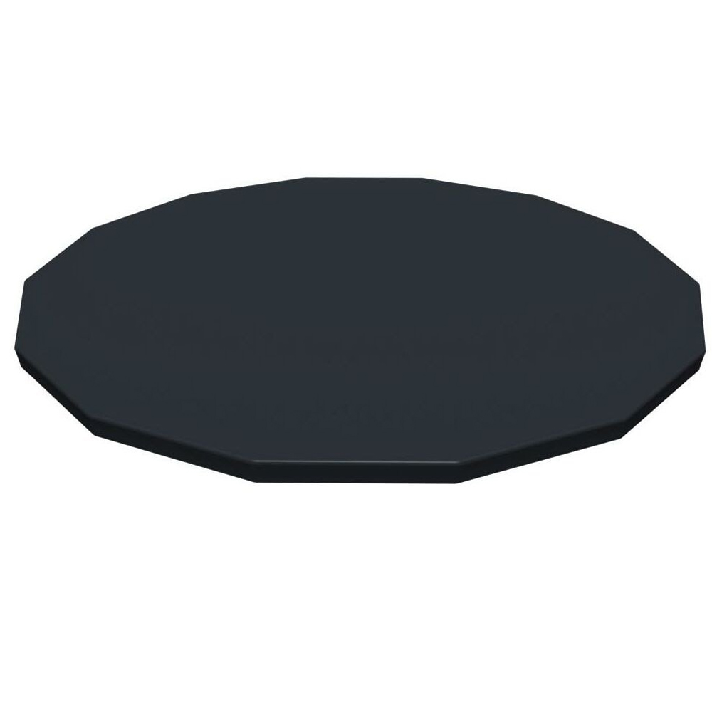 Bestway 58039 medencetakaró 549 cm átmérőjű medencéhez, vízelvezető nyílásokkal és rögzítőzsinórral, fekete