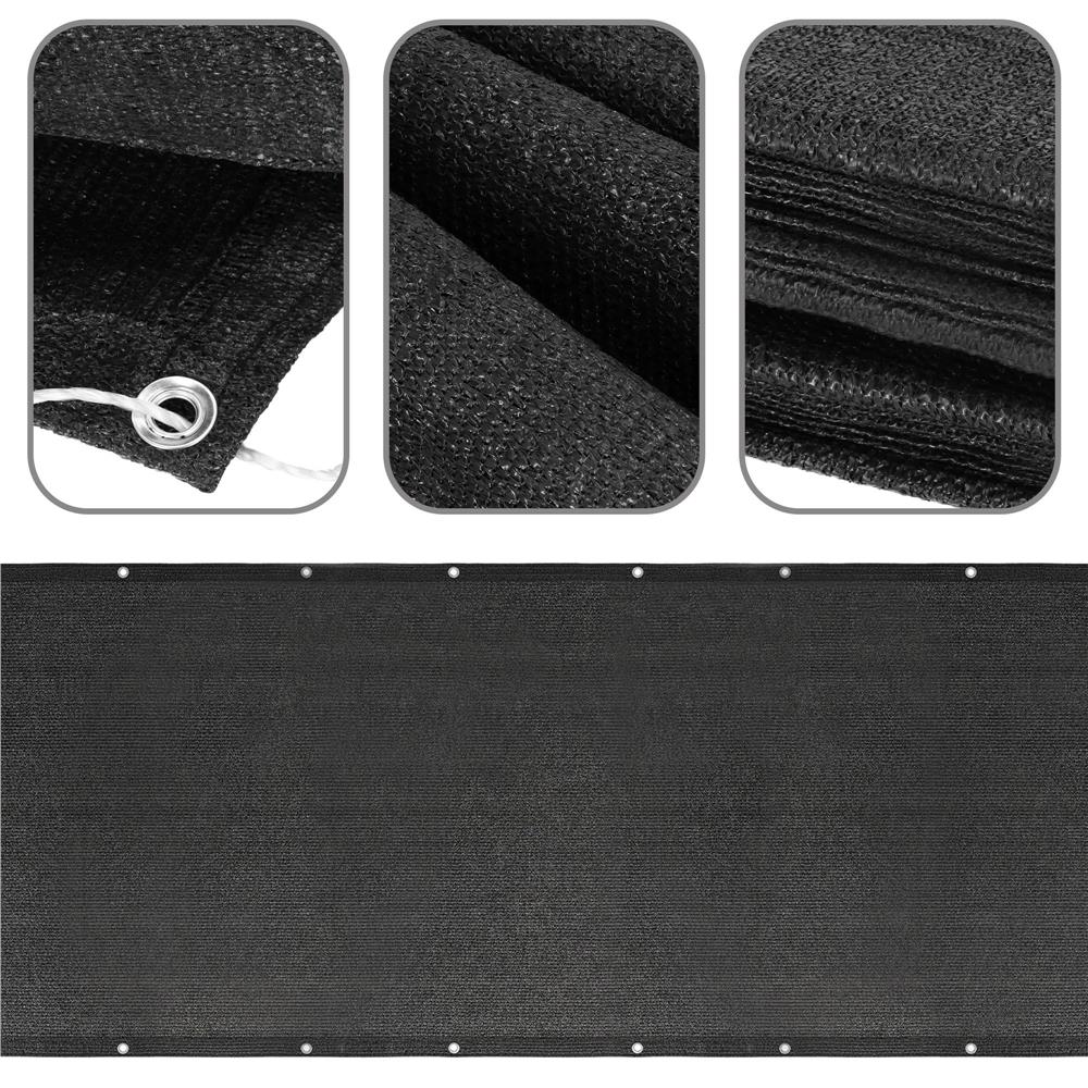 Belatasgatlo arnyekolo halo erkelykorlathoz, 95%-os arnyekolas, vizallo, 500x120 cm, antracitszurke - Image 15