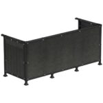 Belatasgatlo arnyekolo halo erkelykorlathoz, 95%-os arnyekolas, vizallo, 500x120 cm, antracitszurke