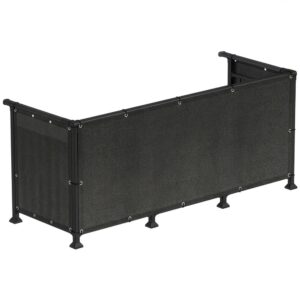 Belatasgatlo arnyekolo halo erkelykorlathoz, 95%-os arnyekolas, vizallo, 500x120 cm, antracitszurke